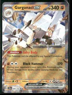 Garganacl ex - 089/142 Stellar Crown (SCR) Double Rare Holo Pokemon TCG - Image 1