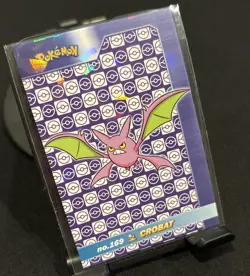 Rare Pokemon Shiny Full Art #169 Crobat Low Pop Cracked Ice Holo ⭐ - Image 1