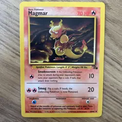 Blaine's Magmar 37/132 & Magmar 39/62 Pokemon Fossil & Gym Heroes LP/NM - Image 2