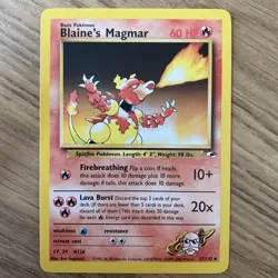 Blaine's Magmar 37/132 & Magmar 39/62 Pokemon Fossil & Gym Heroes LP/NM - Image 4