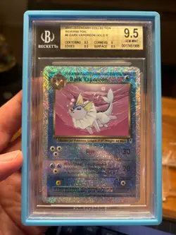 Pokemon Legendary Collection Reverse Holo Dark Vaporeon #9/110 BGS 9.5 GEM MINT - Image 1