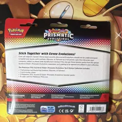 Pokemon Prismatic Evolutions Tech Sticker Leafeon 3 pack blister sealed - Image 2