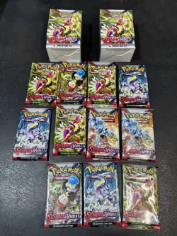 Pokemon Scarlet & Violet Base set Lot of 11 Sealed Packs With Boxes Pokemon Lot - Image 1