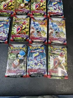 Pokemon Scarlet & Violet Base set Lot of 11 Sealed Packs With Boxes Pokemon Lot - Image 2