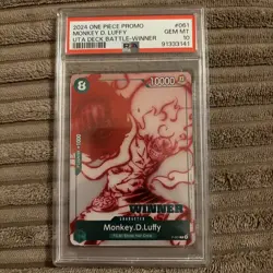 One Piece CCG: Monkey.D.Luffy Uta Deck Battle Winner P-061 PSA 10 - Image 1