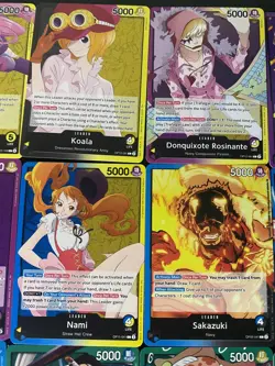 26 x One Piece TCG Leader cards - Monkey D Luffy, Zoro, Nami, Sabo, Sanji & more - Image 3