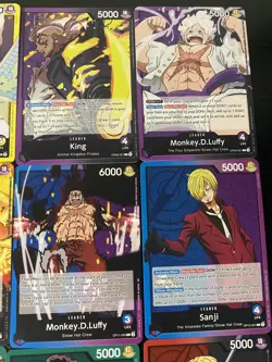 26 x One Piece TCG Leader cards - Monkey D Luffy, Zoro, Nami, Sabo, Sanji & more - Image 4