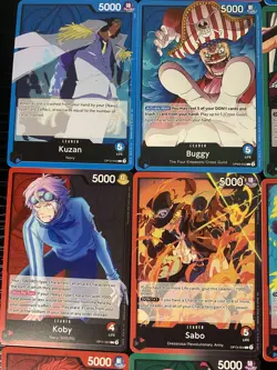 26 x One Piece TCG Leader cards - Monkey D Luffy, Zoro, Nami, Sabo, Sanji & more - Image 5