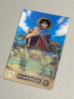 Monkey D Luffy - No.29 - One Piece Gummy Plastic Vintage 3D Card Japanese - Image 2