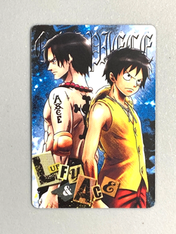 Ace and Luffy - One Piece Caramel Popcorn Card 016 - Memorial Log 3 - Image 1