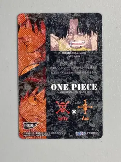 Ace and Luffy - One Piece Caramel Popcorn Card 016 - Memorial Log 3 - Image 2