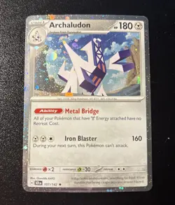 Archaludon 107/142 Cosmos Holo SV07: Stellar Crown NM Pokemon TCG Card - Image 1