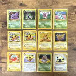 Pokemon TCG Vintage NON HOLO RARES Lot 12 Cards Jungle Fossil Team Rocket ALL LP - Image 1