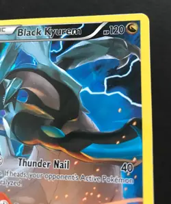 Black Kyurem XY80 XY PROMO RARE HOLO Pokemon Card FULL ART Shiny Near Mint - Image 5