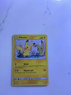 Pokemon TCG Pikachu SM162 SM Holo Card NM-LP Condition - Image 1