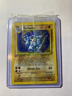FACTORY SEALED 1st Edition Machamp Holo Rare Base Set Pokemon Card (Mint or NM) - Image 1