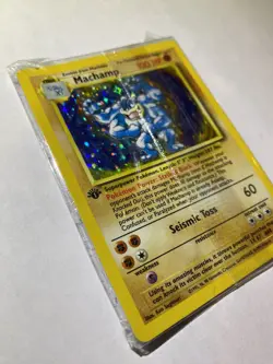 FACTORY SEALED 1st Edition Machamp Holo Rare Base Set Pokemon Card (Mint or NM) - Image 3