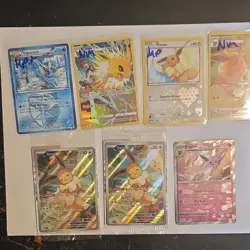 Pokemon TCG Holo Lot 7 Eevee, Vaporeon, Jolteon, Flareon, Espeon Mixed Cards - Image 1