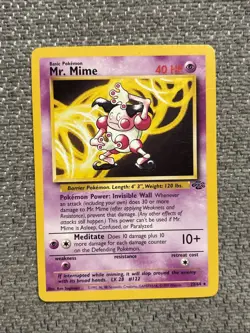 Pokemon TCG Mr. Mime Jungle Unlimited Regular Card 22/64 LP Condition - Image 1