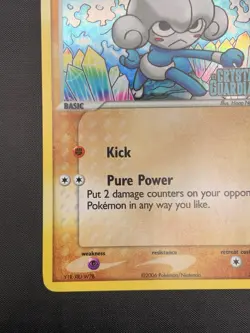 Meditite 56/100 EX Crystal Guardians Stamped Reverse Holo Pokemon TCG Card LP - Image 4