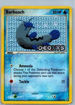 Pokemon Card - Barboach Deoxys 54/107 Reverse Holo Stamped - Image 1