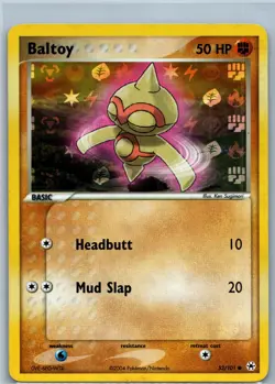 Pokemon Card - Baltoy Hidden Legends 53/101 Common Reverse Holo - Image 1