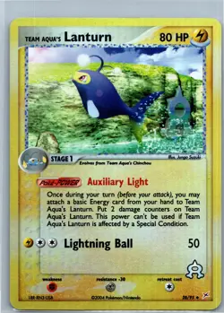 Pokemon Card - Team Aqua's Lanturn - Team Magma vs Team Aqua 28/95 Reverse Holo - Image 1