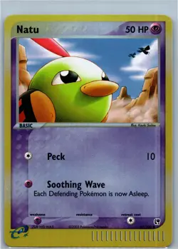 Pokemon Card - Natu Sandstorm 69/100 Common Reverse Holo - Image 1