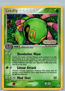 Pokemon Card - Cradily Legend Maker 3/92 Reverse Holo Stamped - Image 1