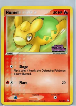 Pokemon Card - Numel Holon Phantoms 72/110 Common Reverse Holo Stamped - Image 1