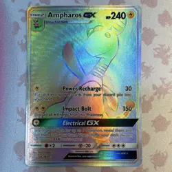 Pokemon Ampharos GX Secret Rare 185/181 Sm-Team Up Full Art Holo English Card - Image 1