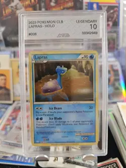 Pokemon Lapras Holo Classic Collection 008/034 Trading Card Game AGS 10 2023 - Image 1