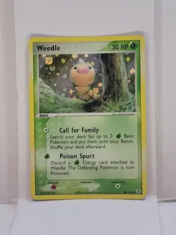 Weedle 86/112 2004 EX FireRed & LeafGreen Pokemon Card TCG Reverse Holo - LP - Image 1