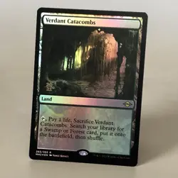 MTG Verdant Catacombs - Foil Promo Prerelease - MH2 NM - Image 1