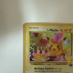 Birthday Pikachu 24 Celebrations 25th Anniversary Collection Pokemon TCG Card NM - Image 2