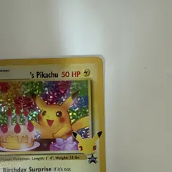 Birthday Pikachu 24 Celebrations 25th Anniversary Collection Pokemon TCG Card NM - Image 3