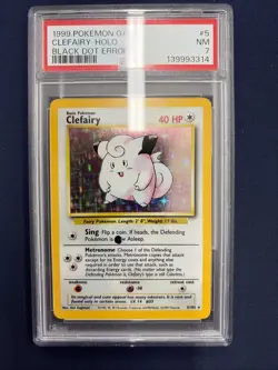 Psa 7 1999 Pokemon Game Clefariry-holo Black Dot Error - Image 1