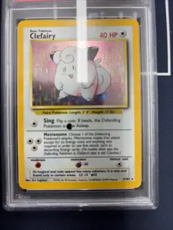 Psa 7 1999 Pokemon Game Clefariry-holo Black Dot Error - Image 3