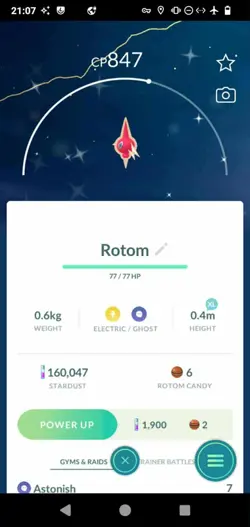 Pokemon Shiny Rotom - Tr.a.d.e 20k stardust or P.T.C mini - Image 1