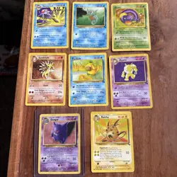 Pokemon TCG 1999 Fossil 8 Card Lot Gengar Raichu And More - Image 1