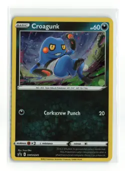 CROAGUNK SWSH245 COSMOS HOLO POKEMON TCG LP - Image 1