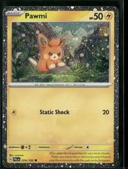 Pokemon Paldea Evolved Promo 074/193 Cosmos Holo - Pawmi - Image 1