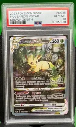 Pokemon TCG: Leafeon VSTAR GG35/GG70 Crown Zenith PSA 10 GEM MINT - Image 1