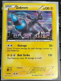 Zekrom 51/113 HOLO RARE Pokemon Legendary Treasures LP 2013 TCG - Image 1