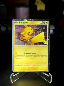 Pikachu - (Cosmo Holo) 051/162 Pokemon Day Promo SWIRL 🌀 - Image 1