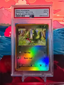 PSA 9 MINT 2003 POKEMON BLACK STAR PROMO #003 TREECKO-REV.FOIL BLACK STAR PROMO - Image 1