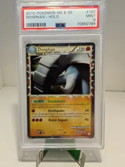 Pokemon 2010 HeartGold SoulSilver Donphan Prime #107/123 Psa 9 - Image 1
