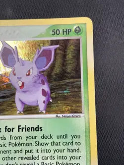 2004 POKEMON NIDORAN F #70/112 EX FIRE RED LEAF GREEN REVERSE HOLO LP - Image 3