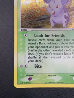 2004 POKEMON NIDORAN F #70/112 EX FIRE RED LEAF GREEN REVERSE HOLO LP - Image 4