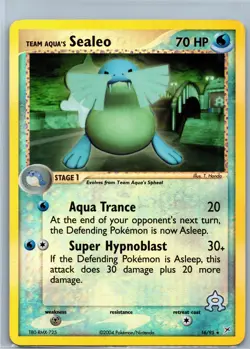 Pokemon TCG Team Aqua's Sealeo Team Magma vs Team Aqua 16/95 Reverse Holo MP - Image 1